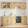 vidaXL Cabinet with Drawer with Shelf 8 pcs Honey Solid Pine Wood