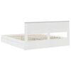 vidaXL Bed Frame with Drawer Manual White 200 x 200 cm Engineered Wood