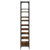 vidaXL Bookshelf Smoked Oak 100x32x170 cm Engineered Wood and Iron
