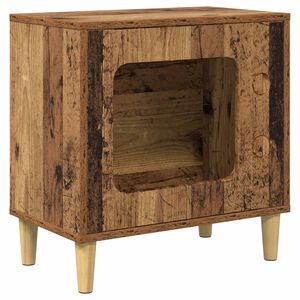 vidaXL Cat House Old Wood 51 x 30 x 52 cm Engineered Wood