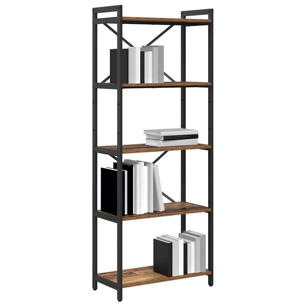 vidaXL Bookshelf Old wood 60 x 30 x 155 cm Engineered Wood