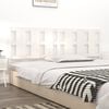 vidaXL Bed Headboard White 205.5x4x100 cm Solid Wood Pine