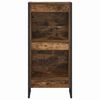 vidaXL Book Cabinet Smoke Oak 40 x 30 x 86.5 cm Engineered Wood