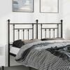 vidaXL Metal Replace Headboard Black 150 cm
