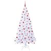 vidaXL Artificial Christmas Tree with Stand White 210 cm PVC and Steel