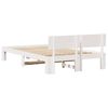 vidaXL Bed Frame with Headboard White 140 x 190 cm Solid Pine Wood