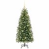 vidaXL Artificial Christmas Tree with 150 LEDs Green 120 cm PE and PVC
