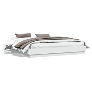 vidaXL Bed Frame without Mattress White 200x200 cm