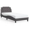 vidaXL Bed Frame without Mattress "Zadar" Grey 100x200 cm Faux Leather