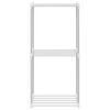 vidaXL Tubular Shelf with Storage White 42.5 x 27 x 91.5 cm Aluminium