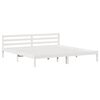 vidaXL Bed Frame White 225.5 x 205.5 x 69.5 cm Solid Pine Wood