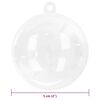 vidaXL Christmas Bauble Set 200 pcs Transparent Ø 5 cm Plastic