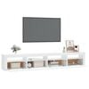 vidaXL TV Cabinet with LED Lights White 240x35x40 cm