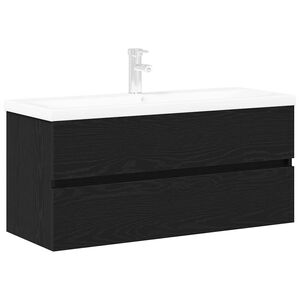 vidaXL Bathroom Sink Cabinet Black Oak 100 x 39 x 62 cm