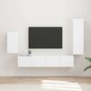 vidaXL TV Cabinet Set Wall-mounted 3 pcs White Engineered Wood