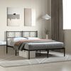 vidaXL Metal Bed Frame without Mattress with Headboard Black 120x200cm