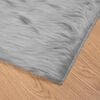 vidaXL Faux Sheepskin Rug Tafalla Grey 160 x 160 cm Polyester
