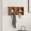 vidaXL Wall-Mounted Coat Rack Old wood 50 x 16 x 26 cm Engineered wood