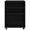 vidaXL Storage Cabinet Black Oak 60 x 53 x 72.5 cm Engineered Wood