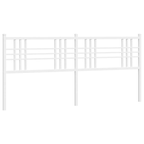 vidaXL Metal Headboard White 193cm