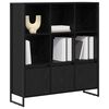 vidaXL Book Cabinet 2 pcs Black Oak 99.5 x 30 x 108 cm Engineered Wood