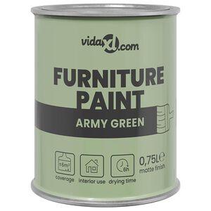 vidaXL Furniture Paint Green 0.75 L Wall Print