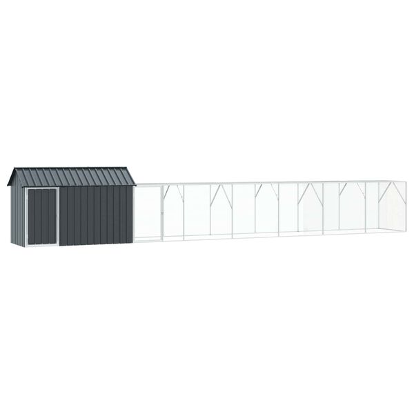 vidaXL Bird Cage Anthracite 821.5 x 111 x 142 cm Galvanised Steel