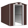 vidaXL Garden Shed Dark Brown 192x357x223 cm Galvanised Steel