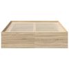 vidaXL Bed Frame without Mattress Sonoma Oak 120x190 cm Small Double Small Double