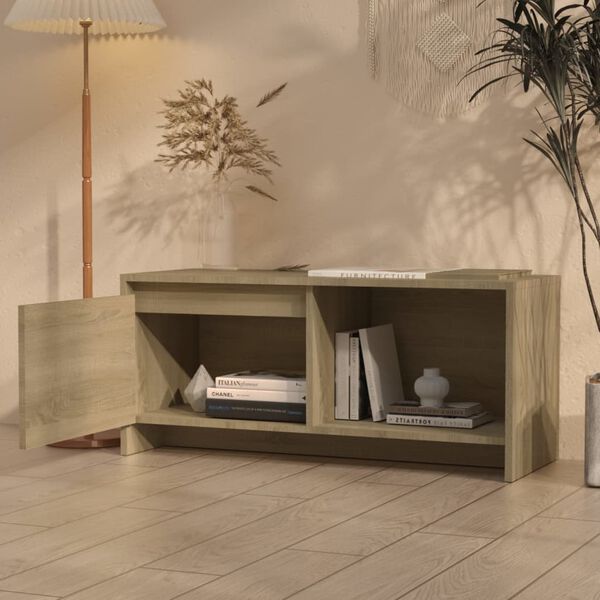vidaXL TV Cabinet Sonoma Oak 90x35x40 cm Engineered Wood