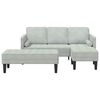 vidaXL Sofa Set with Cushion 2 pcs Light Grey Polyester
