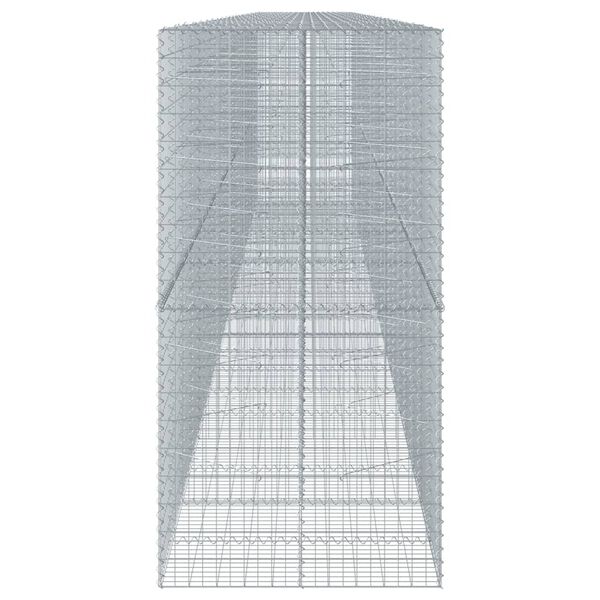 vidaXL Gabion Basket with Cover 1150x100x200 cm Galvanised Iron