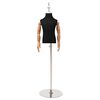 vidaXL Adjustable 120-157 cm Mannequin with Base Unisex PP Black
