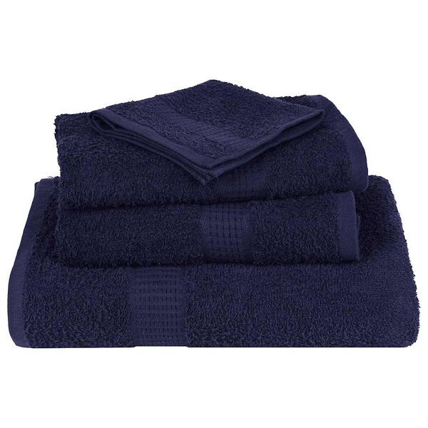vidaXL Hand Towels "FROGN" 2 pcs Navy Blue 50x100 cm 360 gsm