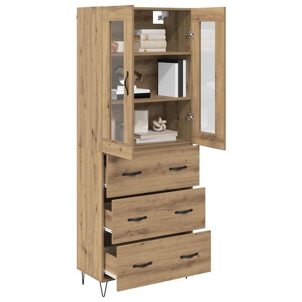 vidaXL Highboard Artisan Oak 69.5 x 34 x 90 cm Engineered Wood
