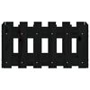 vidaXL Garden Planter with Fence Design Black 60x30x30 cm Solid Wood Pine