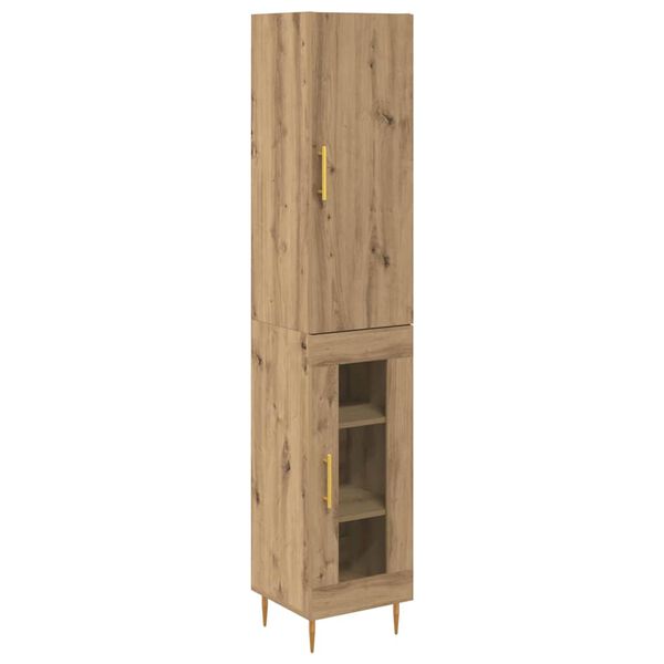 vidaXL Highboard 2 pcs Artisan Oak Engineered Wood