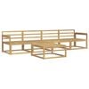 vidaXL Outdoor Sofa Set 5 pcs White 79 x 79 x 37 cm Solid Acacia Wood