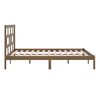 3101241 vidaXL Bed Frame without Mattress Honey Brown Solid Wood Pine 200x200 cm (810040+814217)