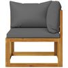 vidaXL 2-seater Garden Bench with Dark Grey Cushions (UK/IE/FI/NO only)