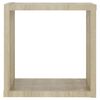 vidaXL Wall Cube Shelves 2 pcs Sonoma Oak 30x15x30 cm
