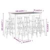 vidaXL 9 Piece Garden Bar Set Solid Wood Acacia