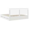 vidaXL Bed Frame with Drawer White 200 x 200 cm Engineer Wood