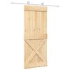 vidaXL Sliding Door with Hardware Set 85x210 cm Solid Wood Pine
