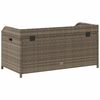 vidaXL Storage Bench Grey 100x50x52 cm Poly Rattan and Acacia Wood