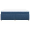 vidaXL Box Spring Bed with Mattress Blue 120x200 cm Fabric