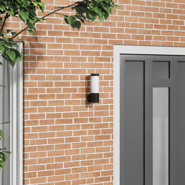 vidaXL Outdoor Wall Light Black 12 x 8.5 x 27 cm