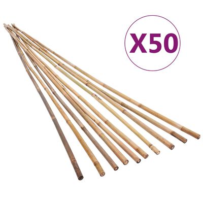 vidaXL Garden Bamboo Stakes 50 pcs 150 cm