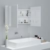 vidaXL LED Bathroom Mirror Cabinet High Gloss White 80x12x45 cm Acrylic