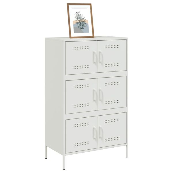 vidaXL Highboard White 68x39x113 cm Steel